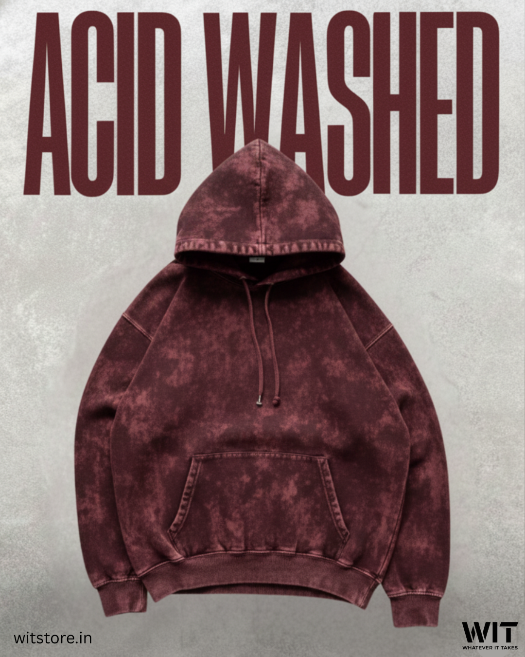 Unisex Acid Washed Hoodie