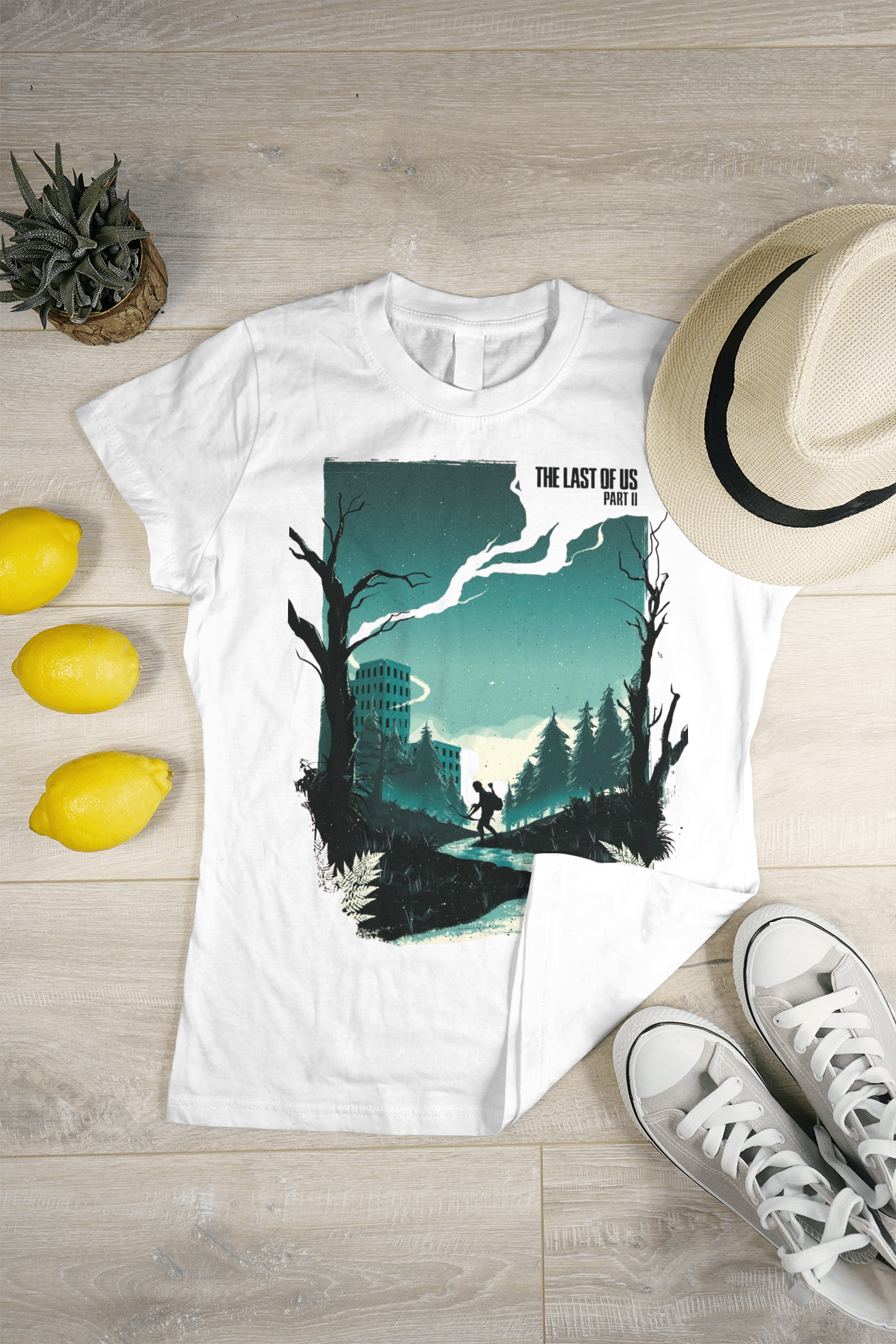 Men White Printed T-Shirt.