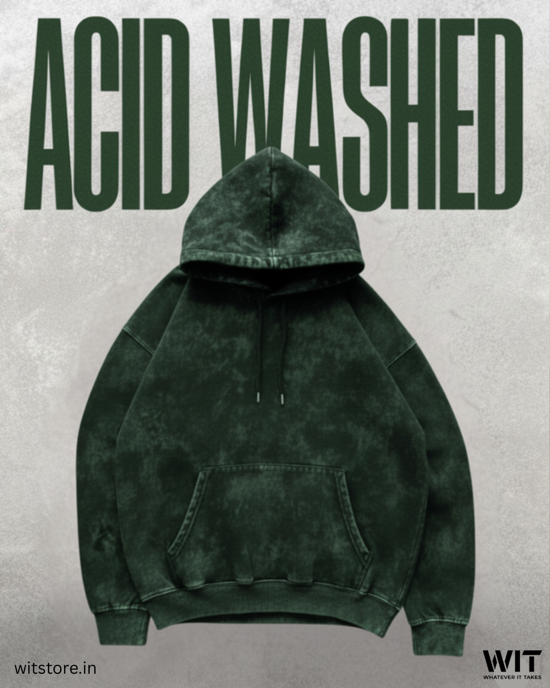 Unisex Acid Washed Hoodie