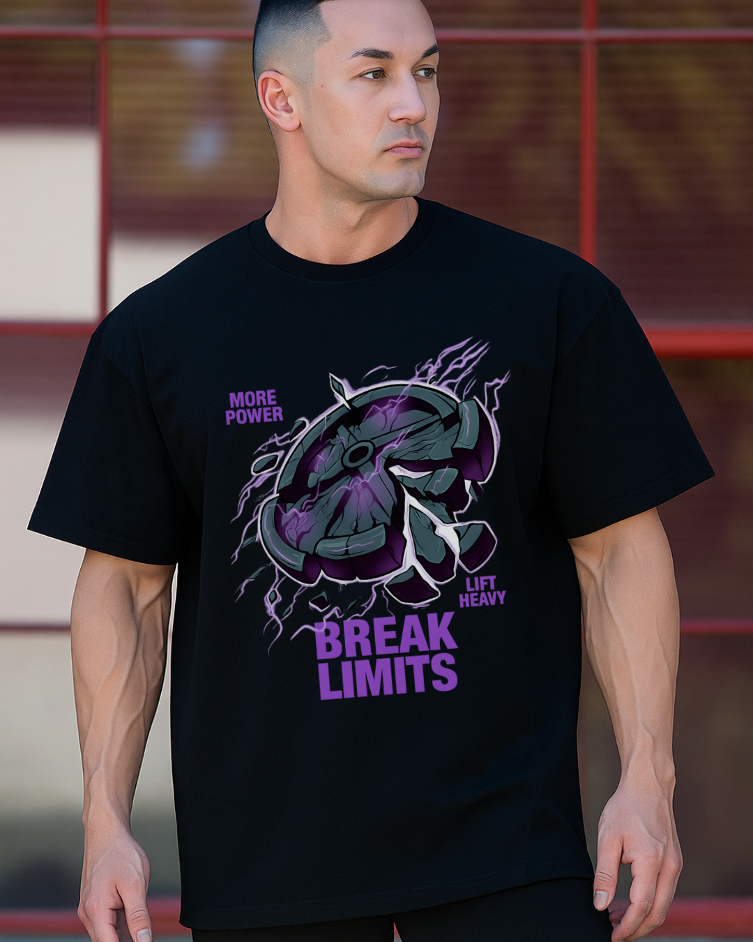 Unisex Gym Break Limits Oversized T-Shirt