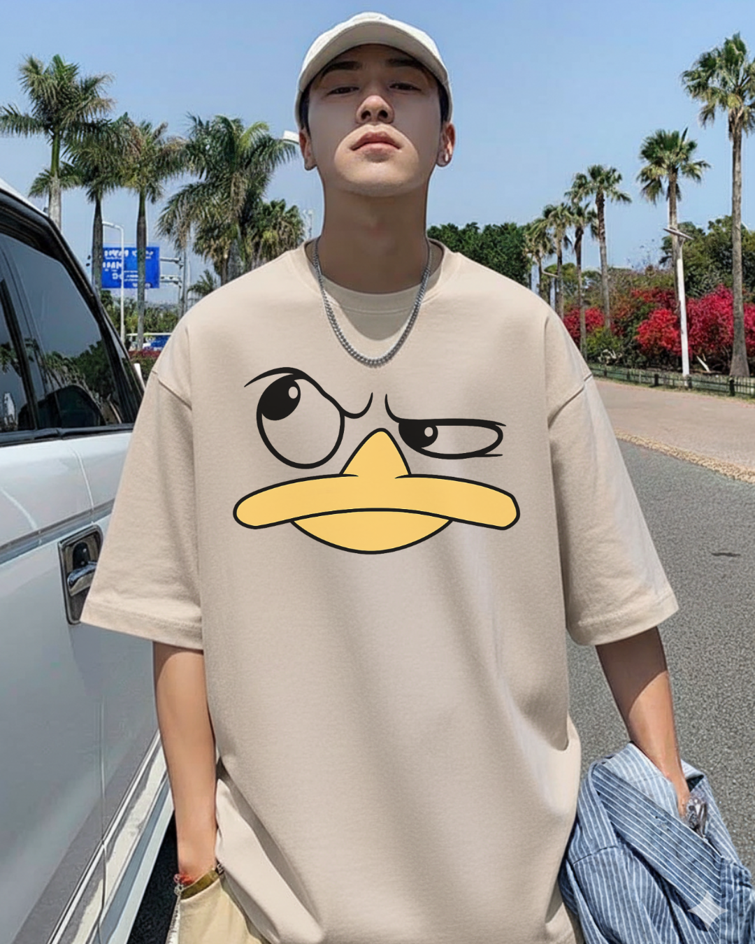 Unisex Oversized Duck Face T-Shirt