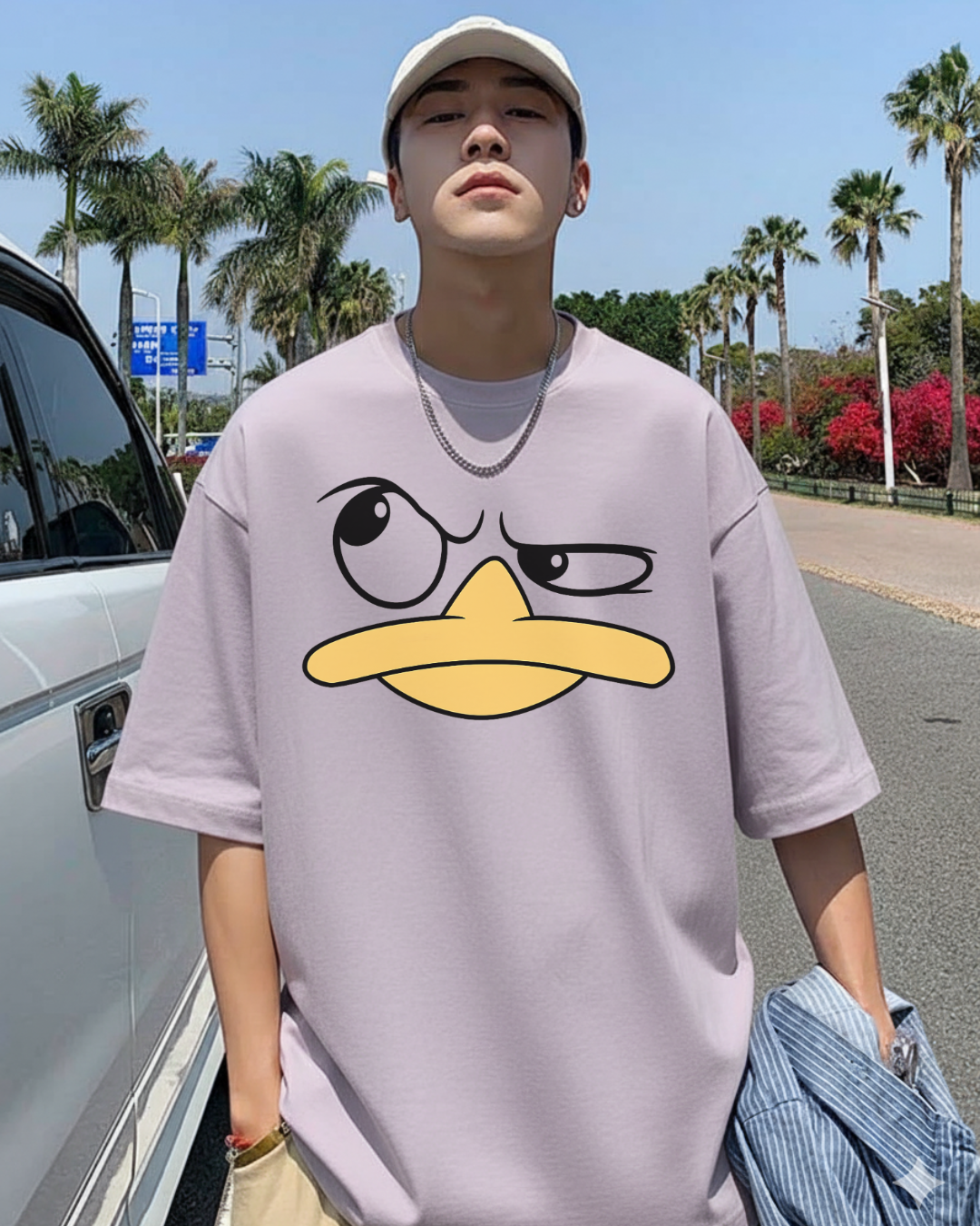 Unisex Oversized Duck Face T-Shirt