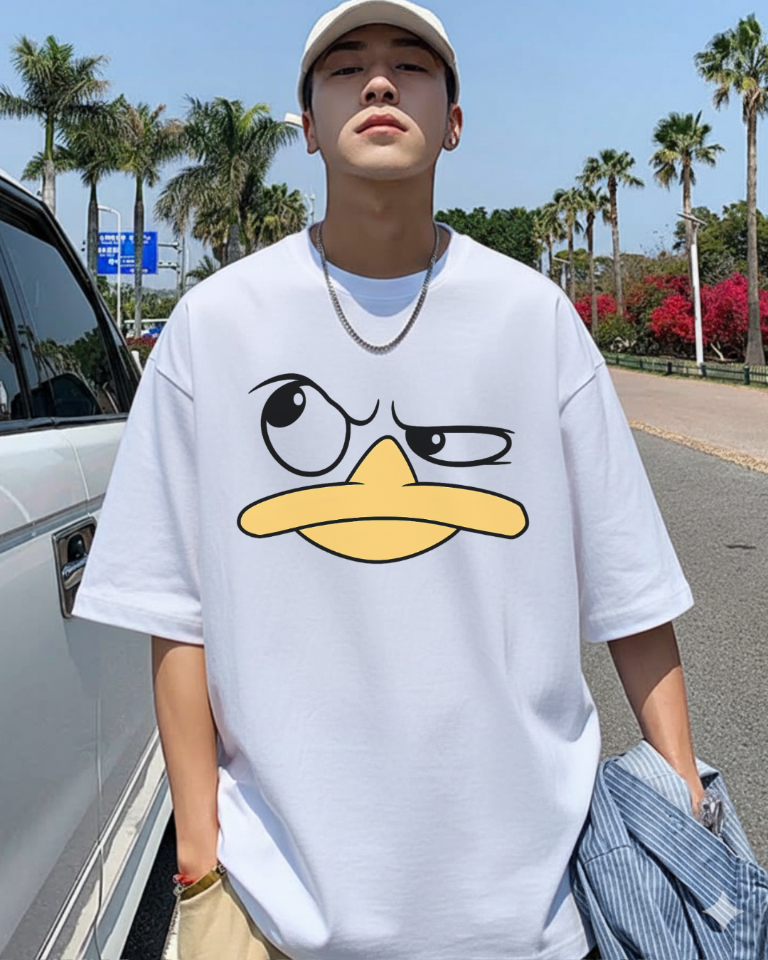 Unisex Oversized Duck Face T-Shirt