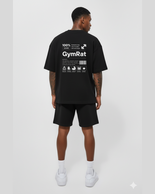 Unisex Oversized Terry T-shirt & Shorts Gym Coord Set