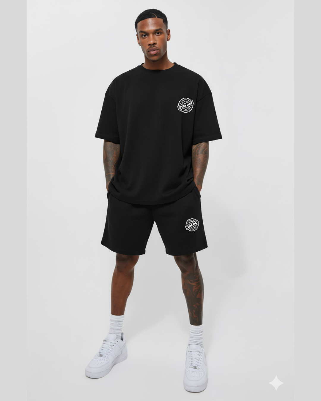 Unisex Oversized Terry T-shirt & Shorts Gym Coord Set
