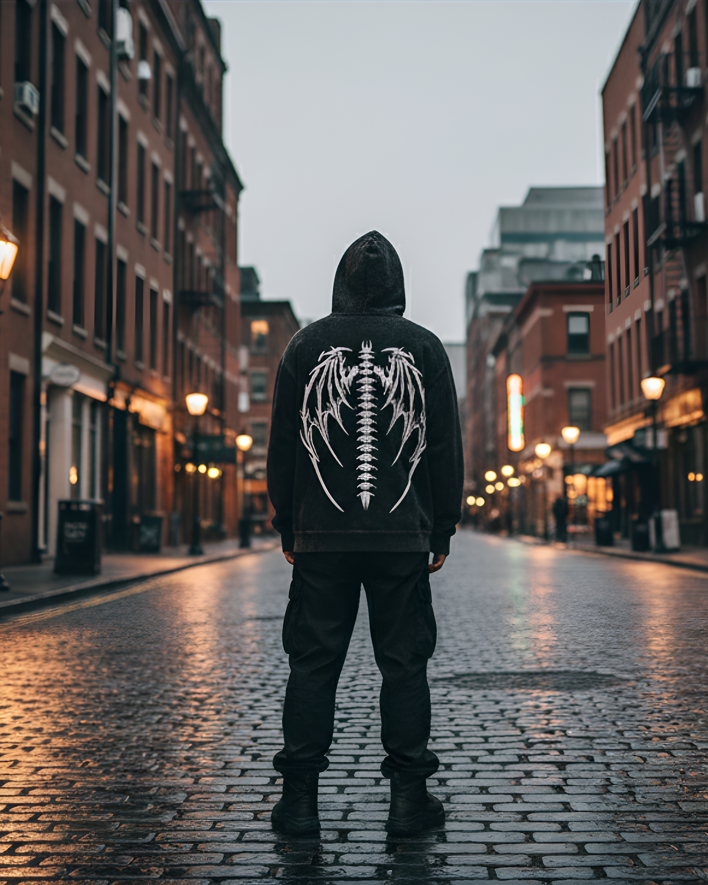 Unisex Acid Washed Graphic Hoodie