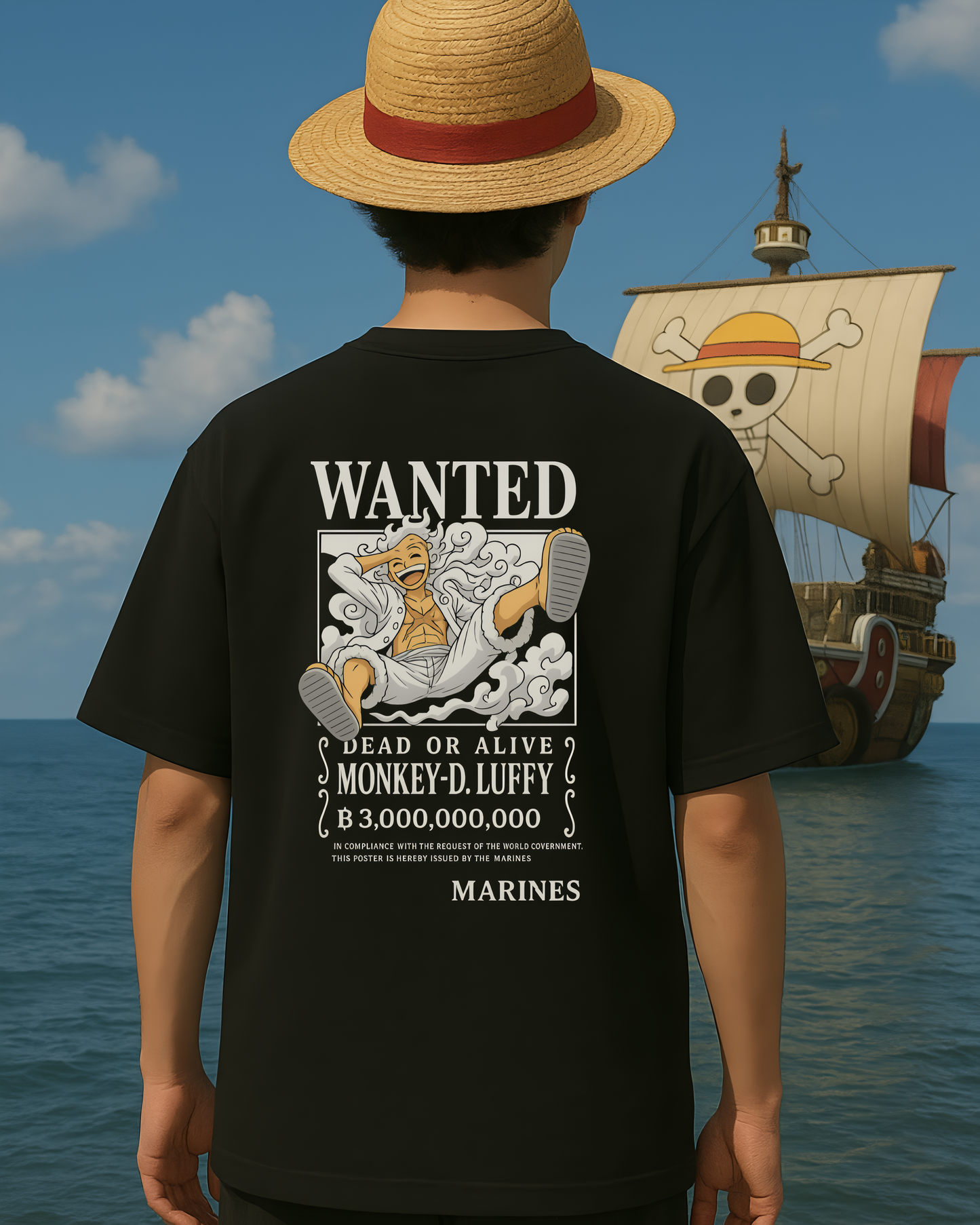Wanted Luffy Oversized T-Shirt