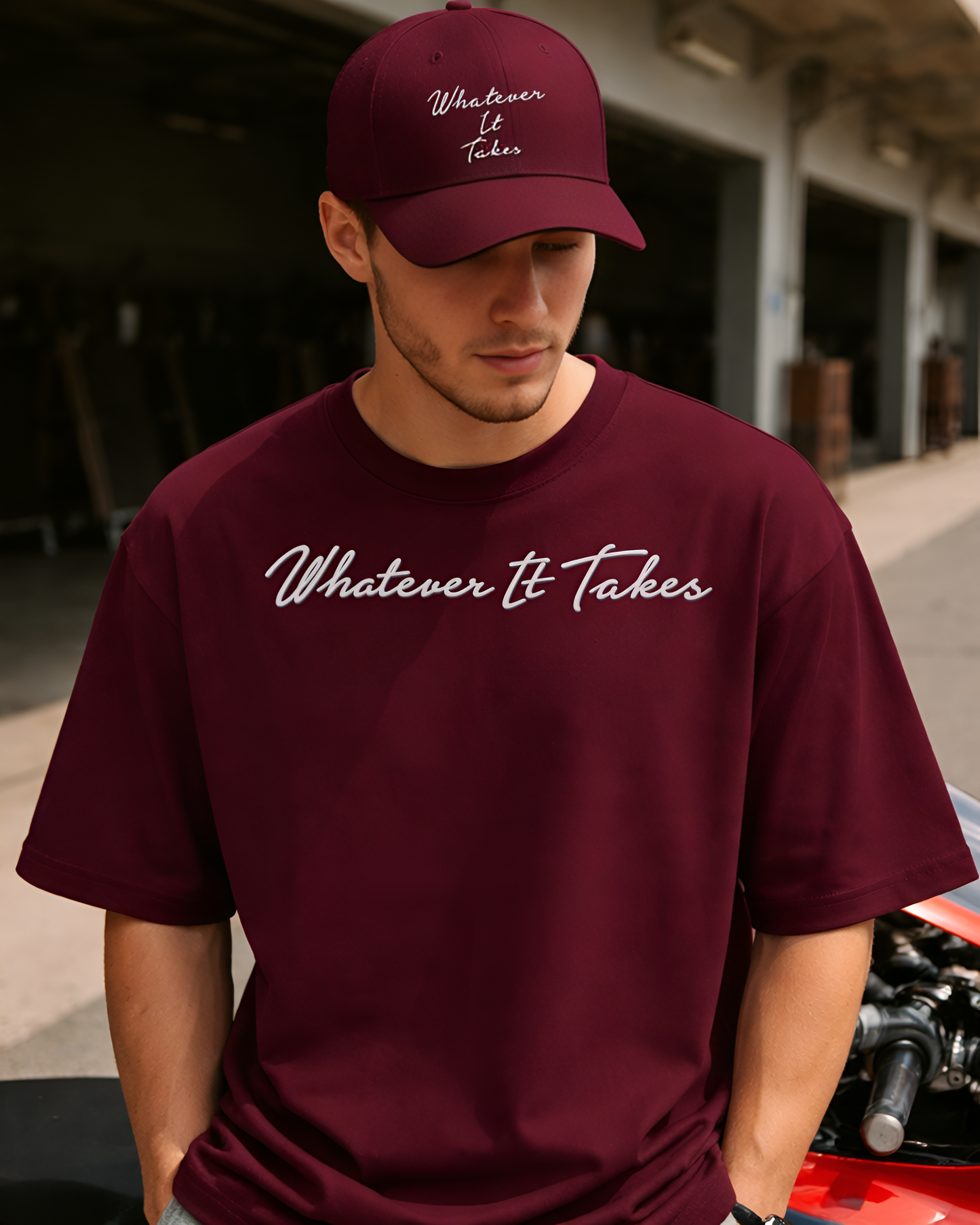 Premium Combo Baseball cap & Oversized T-shirt.