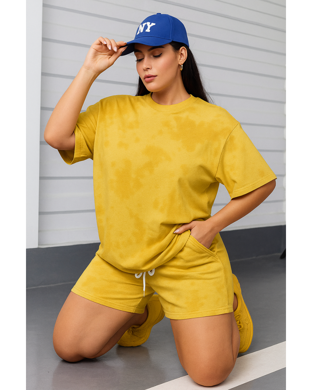 Unisex Tie-Dye Oversized T-Shirt + Shorts Co-ord Set