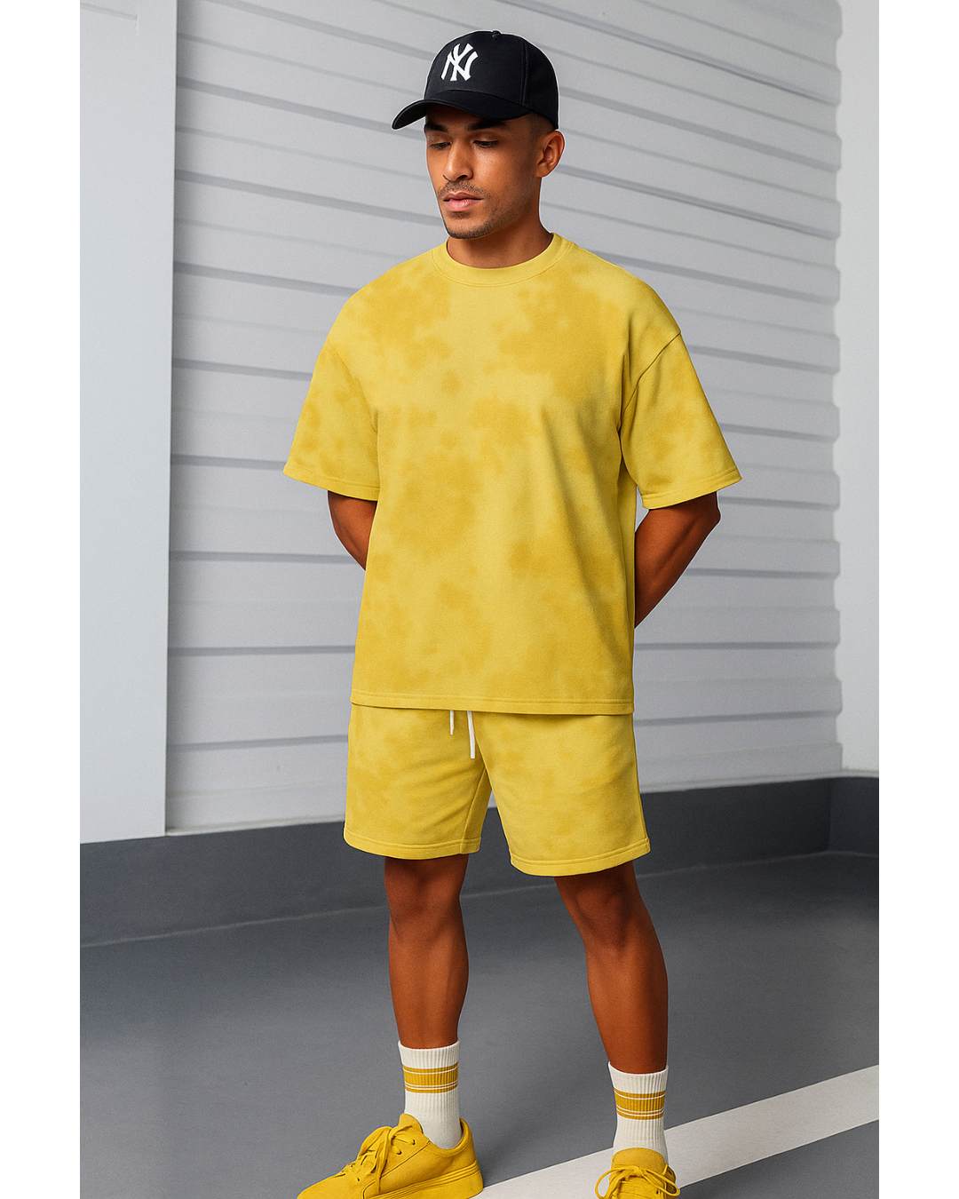 Unisex Tie-Dye Oversized T-Shirt + Shorts Co-ord Set